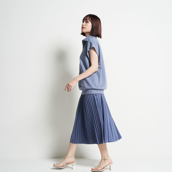 SUEDE PLEATED SKIRT　スカート 詳細画像