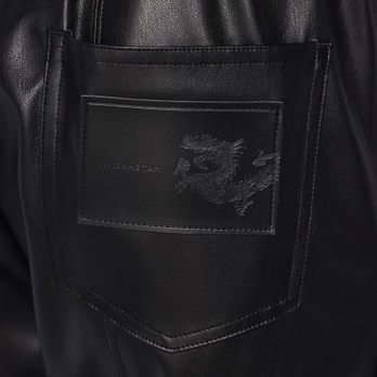 FAKE LEATHER with DRAGON PATCH FLARE　パンツ 詳細画像