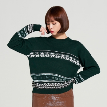 PANDA JACQUARD SWEATER 詳細画像