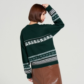 PANDA JACQUARD SWEATER 詳細画像