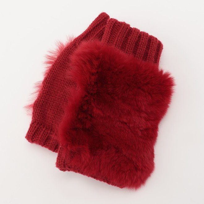 【COMING SOON】FUR GLOVES 詳細画像 レッド 1