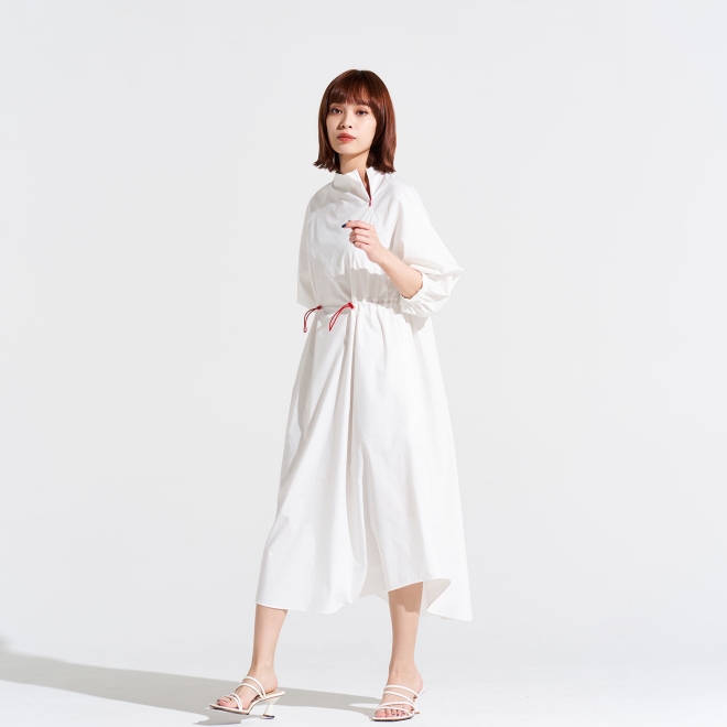 RAGLAN SLEEVES SHIRT DRESS　 詳細画像 ホワイト 1