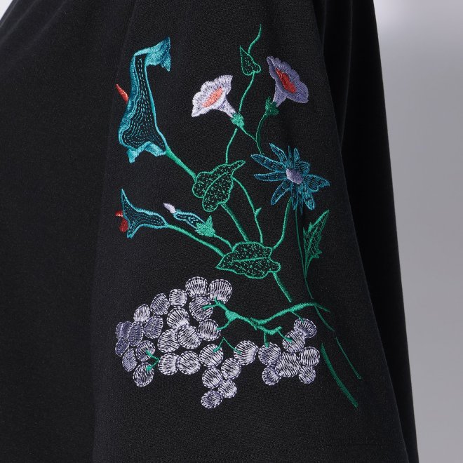 TOPS WITH FLOWER EMBROIDERY　 詳細画像 ブラック 3