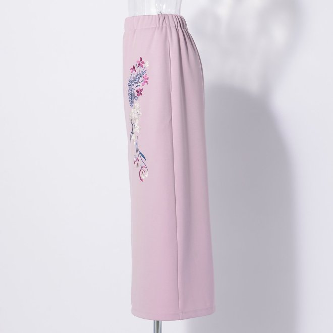 SKIRT WITH FLOWER EMBROIDERY 詳細画像 パープル 2