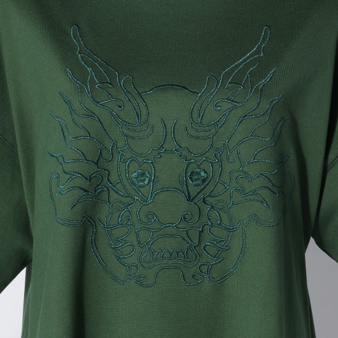 DRAGON FACE EMBROIDERY　ワンピース 詳細画像 カーキ 2