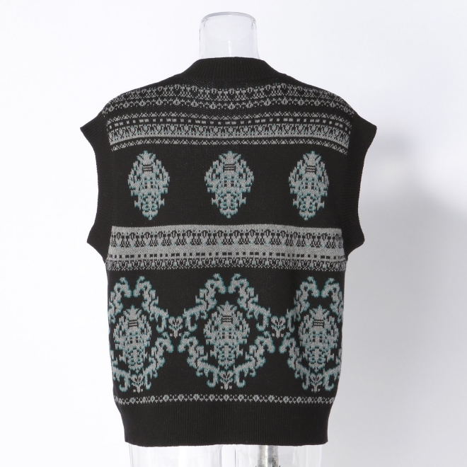 DAMASK JACQUARD KNIT 詳細画像 黒系マルチ 7