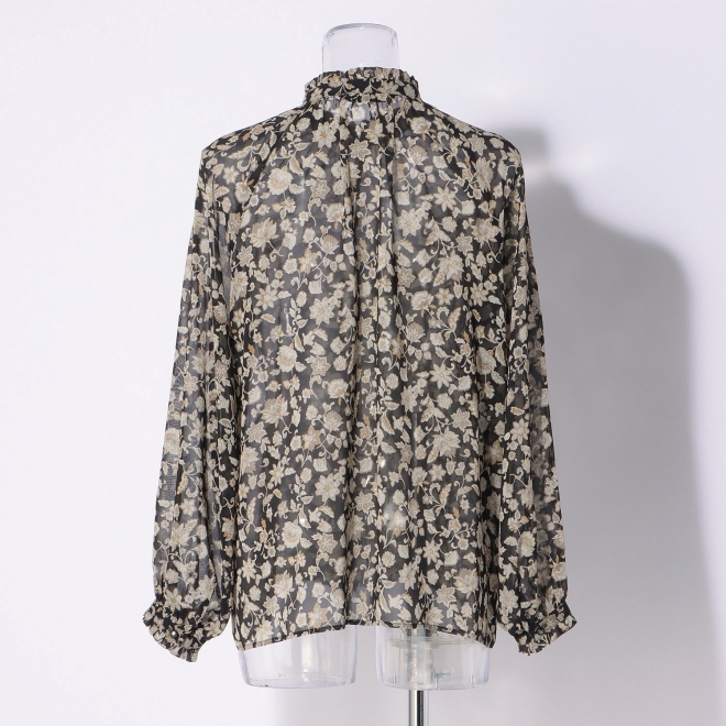 【先行予約】CALICO FLOWER PRINT BLOUSE 詳細画像 黒系マルチ 3