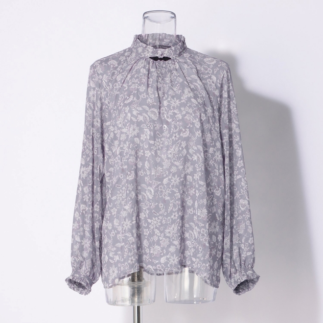 CALICO FLOWER PRINT BLOUSE 詳細画像 グレー系マルチ 4