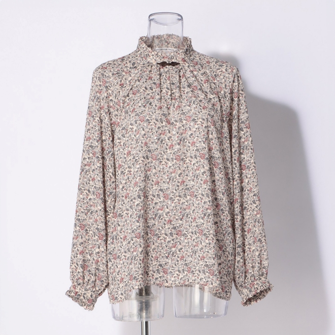 SMALL CALICO FLOWER PRINT BLOUSE 詳細画像 白系マルチ 1