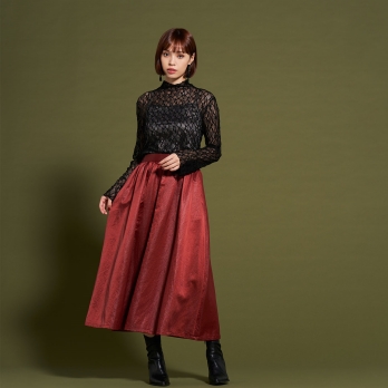 LEATHER LIKE VOLUME SKIRT 詳細画像