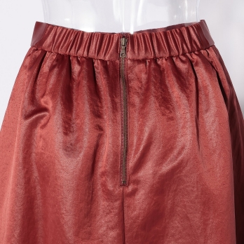 LEATHER LIKE VOLUME SKIRT 詳細画像