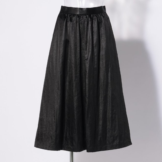 【COMING SOON】LEATHER LIKE VOLUME SKIRT 詳細画像 ブラック 1