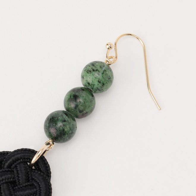 【COMING SOON】FRINGE PIERCED EARRINGS 詳細画像 ブラック 2