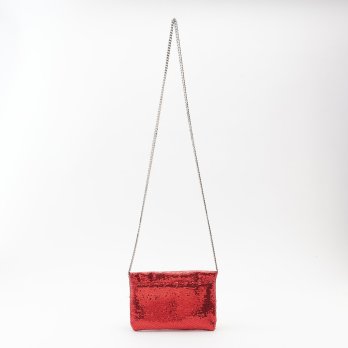 SEQUIN WITH FRINGE KNOT CLUTCH BAG 詳細画像