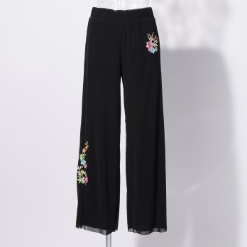 FLORAL EMBROIDERY STRETCH NETTING　パンツ