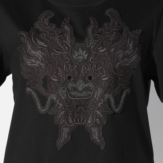 DRAGON APPLIQUE ON T-SHIRT 詳細画像 ブラック 6