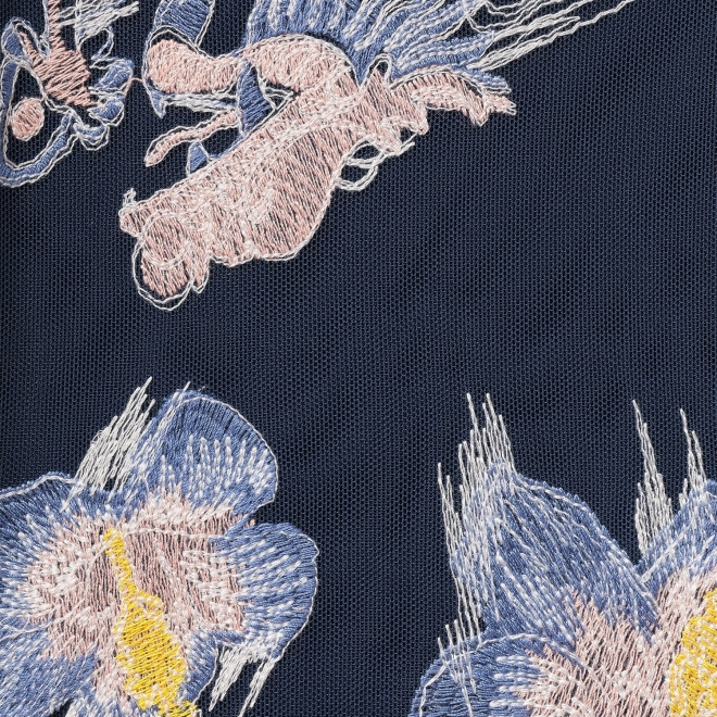 WATER DRAGON EMBROIDERY ON RIGID NET　ブラウス 詳細画像 ネイビー 10