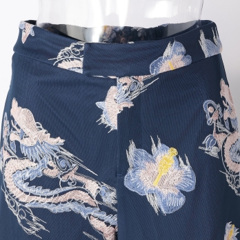 WATER DRAGON EMBROIDERY ON RIGID NET　パンツ 詳細画像