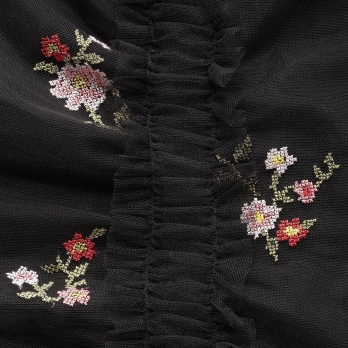 PIXELATED FLORAL EMBROIDERY　ドレス 詳細画像