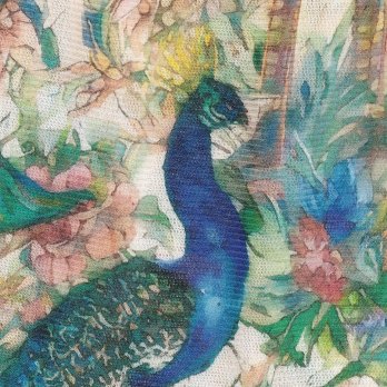 【COMING SOON】PEACOCK COURTYARD CHINOISERIE PRINT ON NETTING　スカート 詳細画像