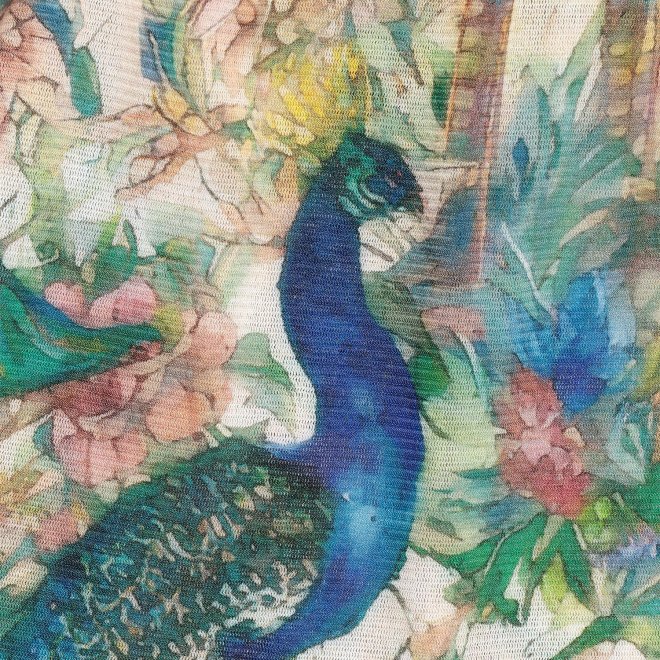 【COMING SOON】PEACOCK COURTYARD CHINOISERIE PRINT ON NETTING　スカート 詳細画像 グリーン系マルチ 6