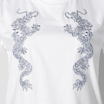 FLOWER DRAGON EMBROIDERY TEE 詳細画像