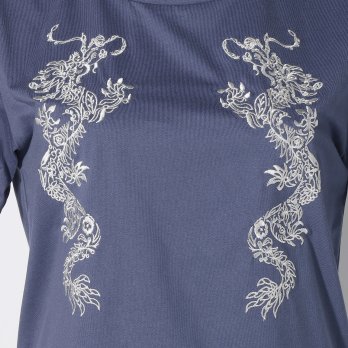 FLOWER DRAGON EMBROIDERY TEE 詳細画像