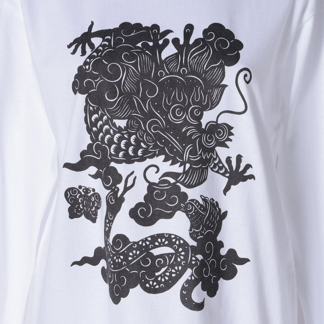 SKY DRAGON＆SNAKE LONG SLEEVE TEE 詳細画像 ホワイト 2