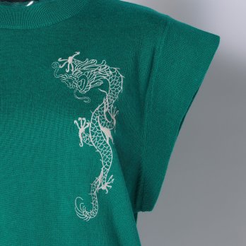 DRAGON LACE EMBROIDERY ON KNIT 詳細画像