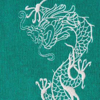 DRAGON LACE EMBROIDERY ON KNIT 詳細画像