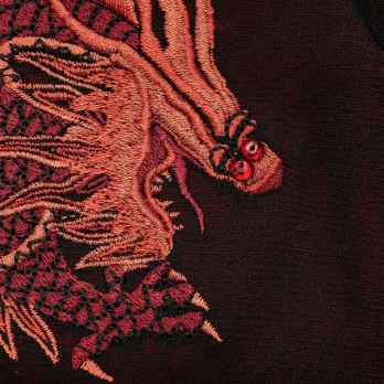 DRAGON EMBROIDERY ON STRETCH NETTING　ブラウス 詳細画像