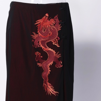 DRAGON EMBROIDERY ON STRETCH NETTING　スカート 詳細画像