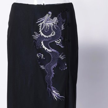 DRAGON EMBROIDERY ON STRETCH NETTING　スカート 詳細画像