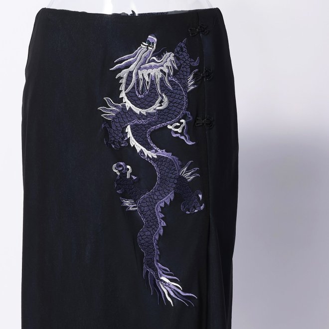 DRAGON EMBROIDERY ON STRETCH NETTING　スカート 詳細画像 ブルー系マルチ 4