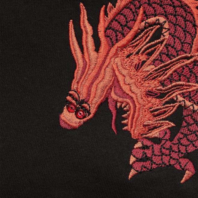 EMBROIDERY DRAGON ON SWEATSHIRT 詳細画像 赤系マルチ 6