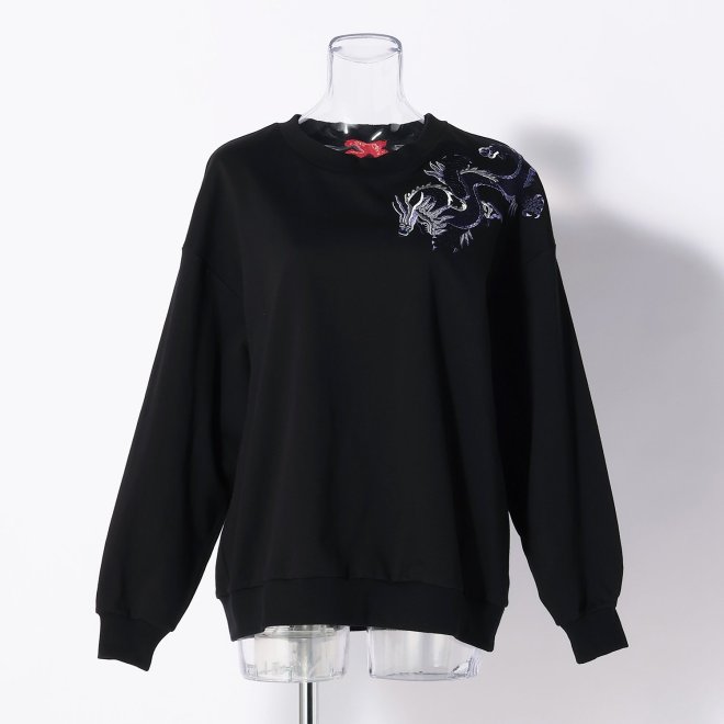 EMBROIDERY DRAGON ON SWEATSHIRT 詳細画像 ブルー系マルチ 1